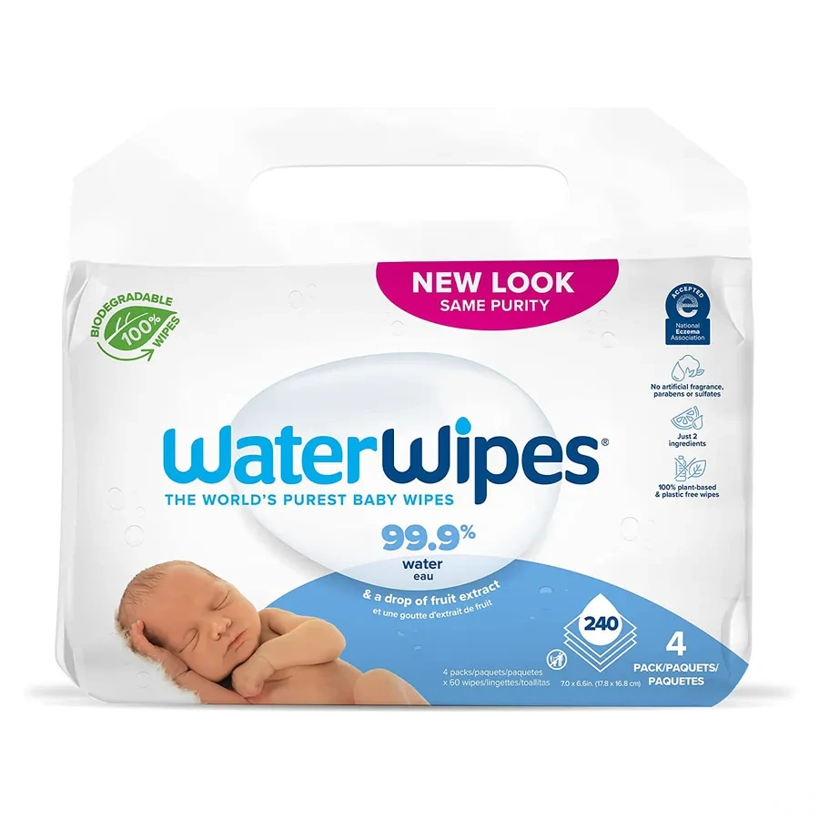 WaterWipes Lingettes Nettoyantes Bébé Biodégradables