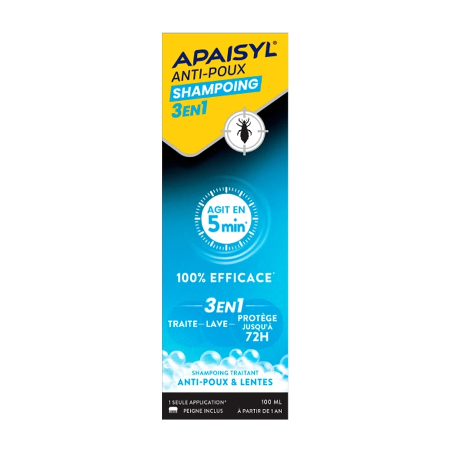 Apaisyl Anti-Poux Shampoing 3en1