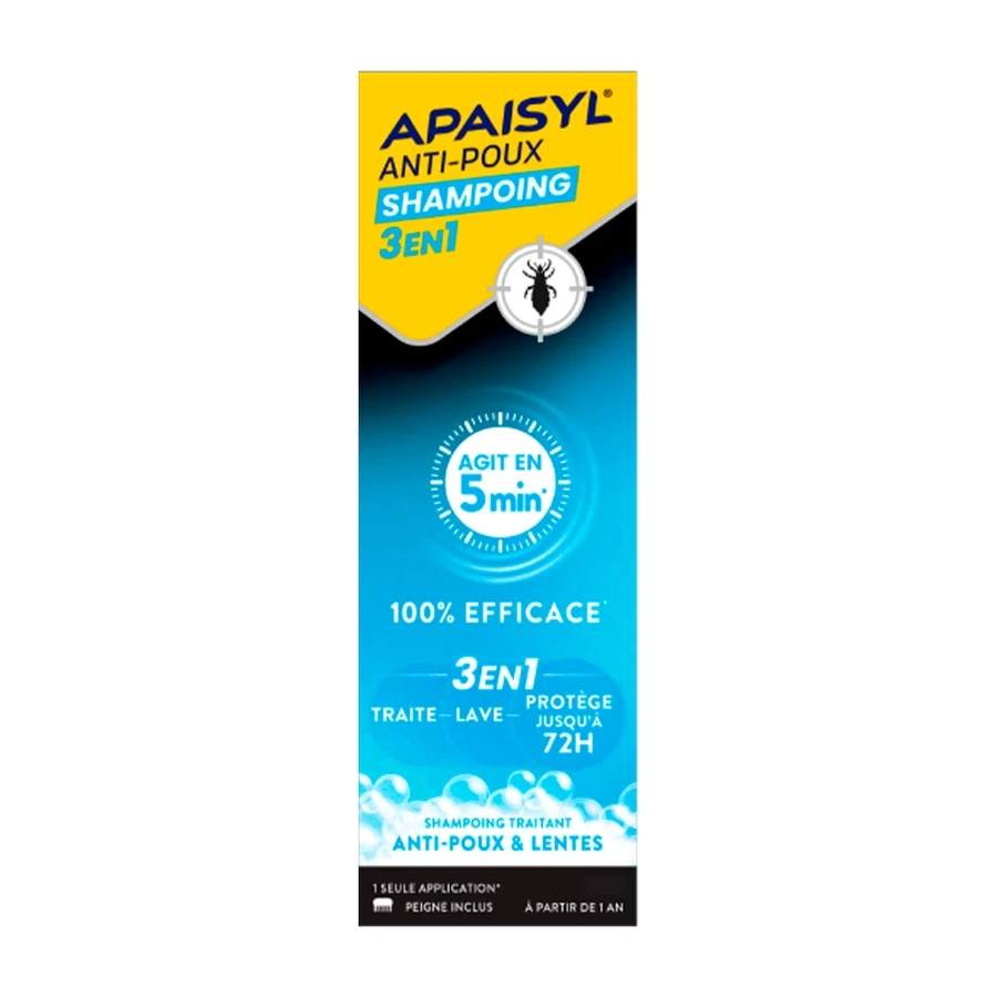 Apaisyl Anti-Poux Shampoing 3en1