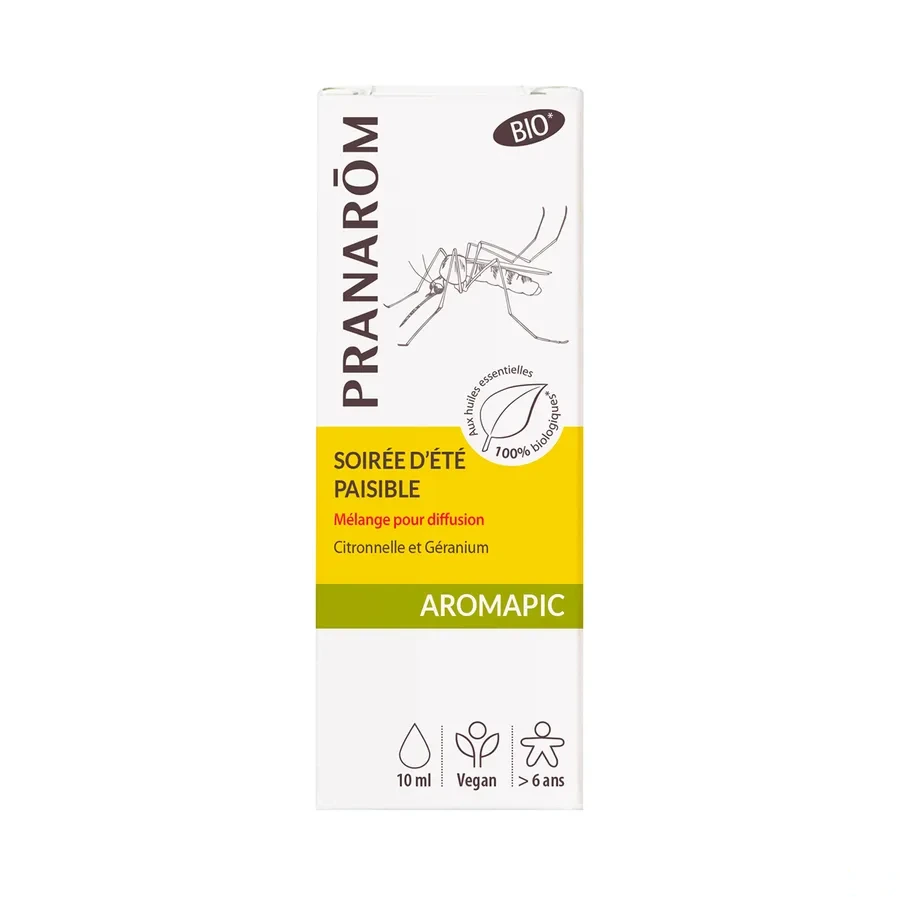 Pranarôm Aromapic Soirée d'été Paisible Mélange pour Diffusion Bio