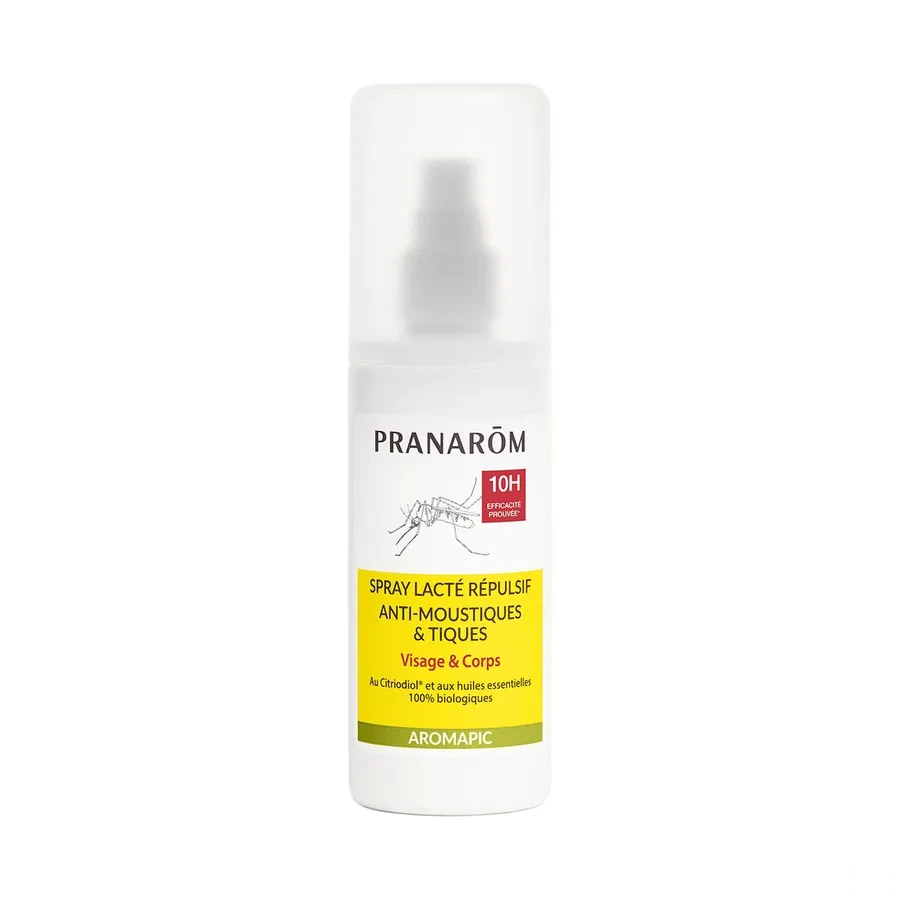 Pranarôm Aromapic Spray Lacté Répulsif Anti-moustiques & Tiques