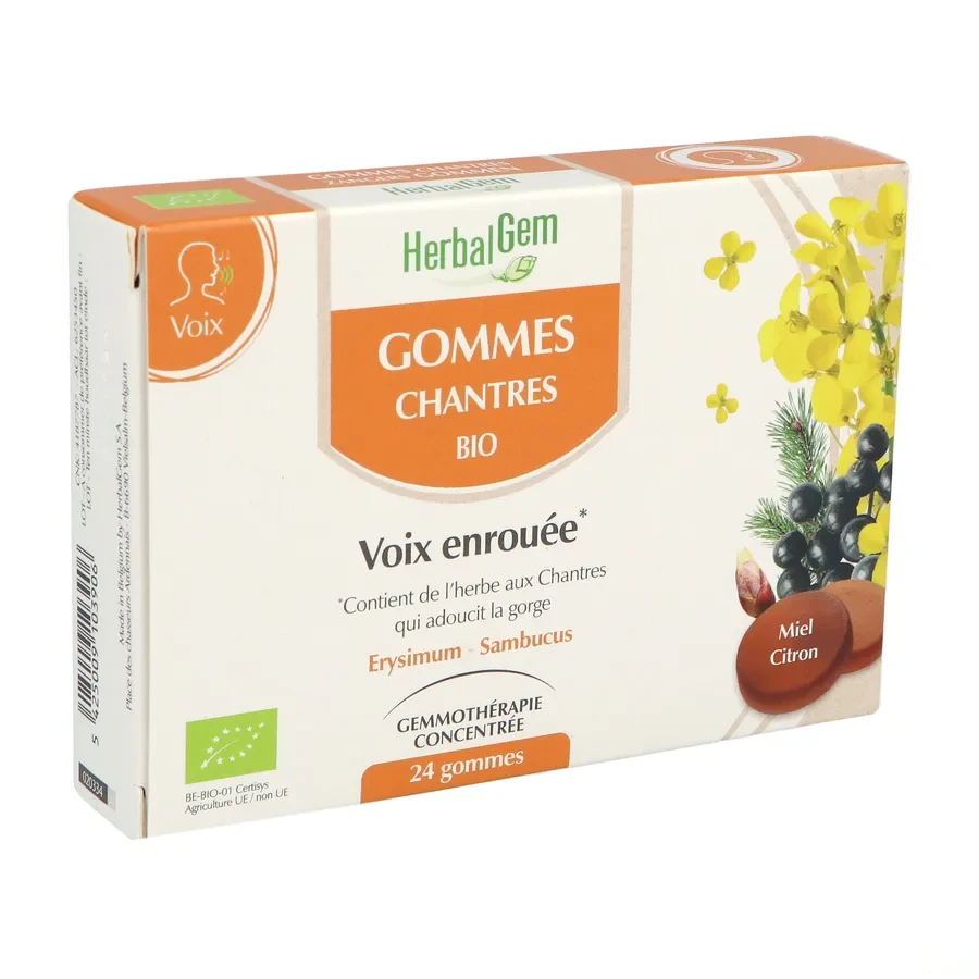 Herbalgem Gommes Chantres Bio Voix Enrouée