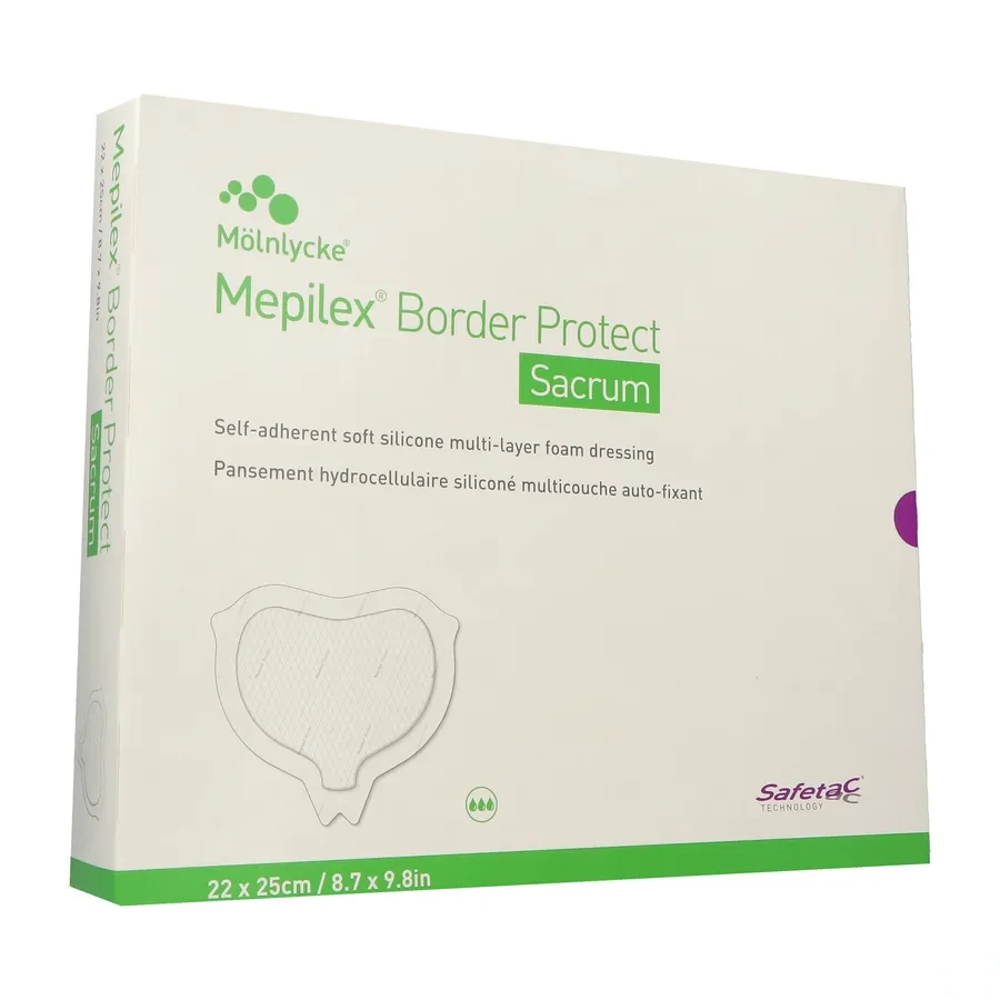 Mepilex Border Protect Sacrum Pansement Hydrocellulaire
