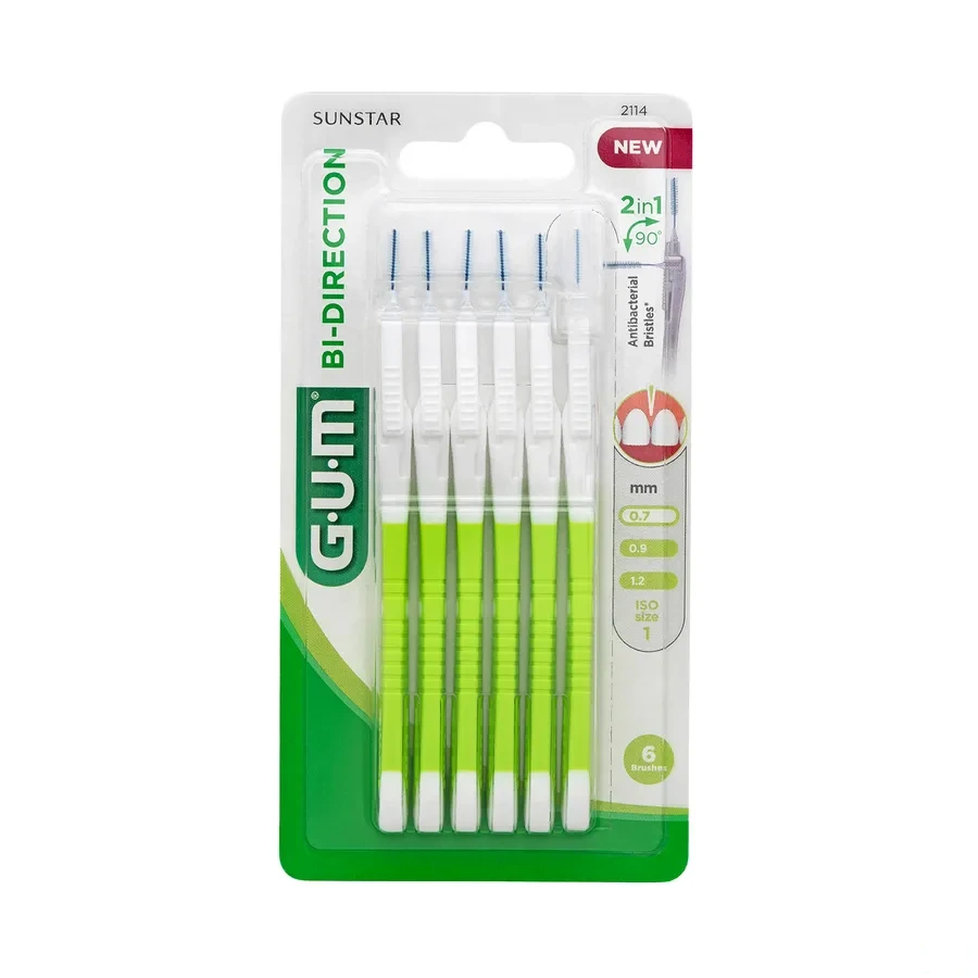 Gum Bi-Direction Brossettes interdentaires 6 Brossettes