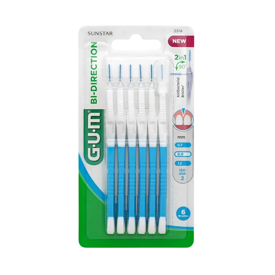 Gum Bi-Direction Brossettes interdentaires 6 Brossettes