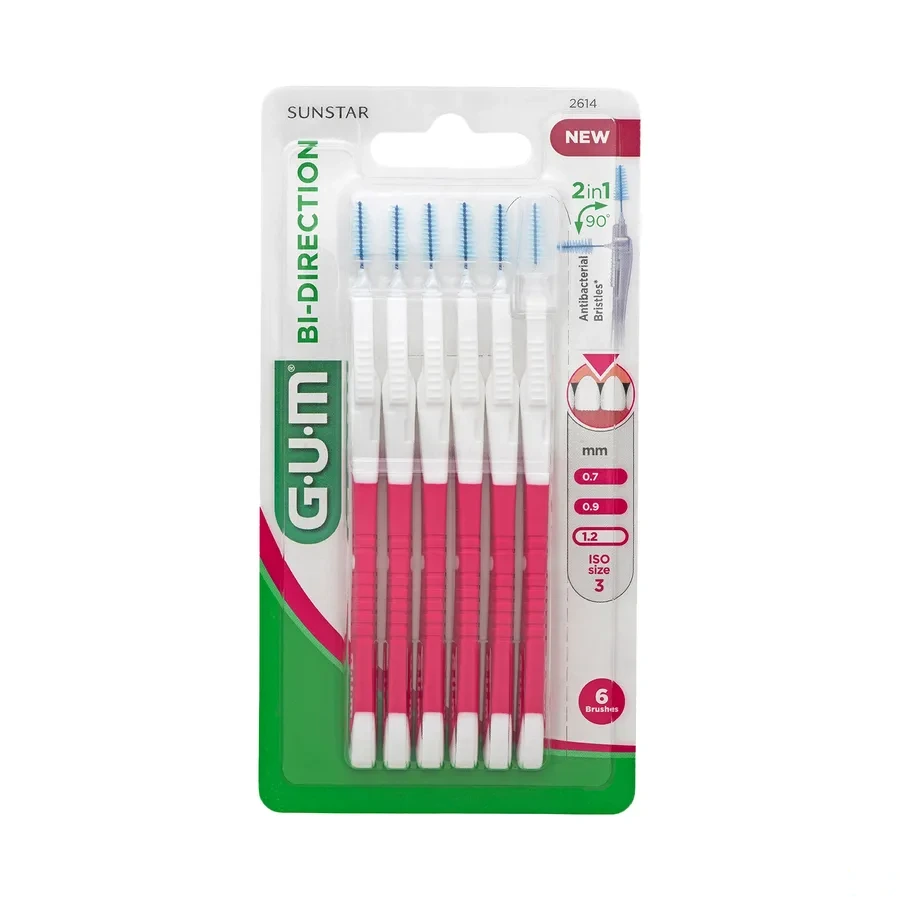 Gum Bi-Direction Brossettes interdentaires 6 Brossettes