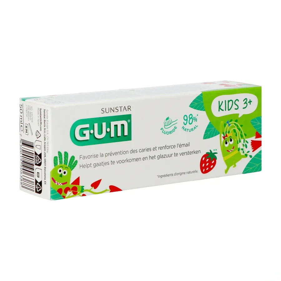Gum Dentifrice Kids 3+ Goût Fraise
