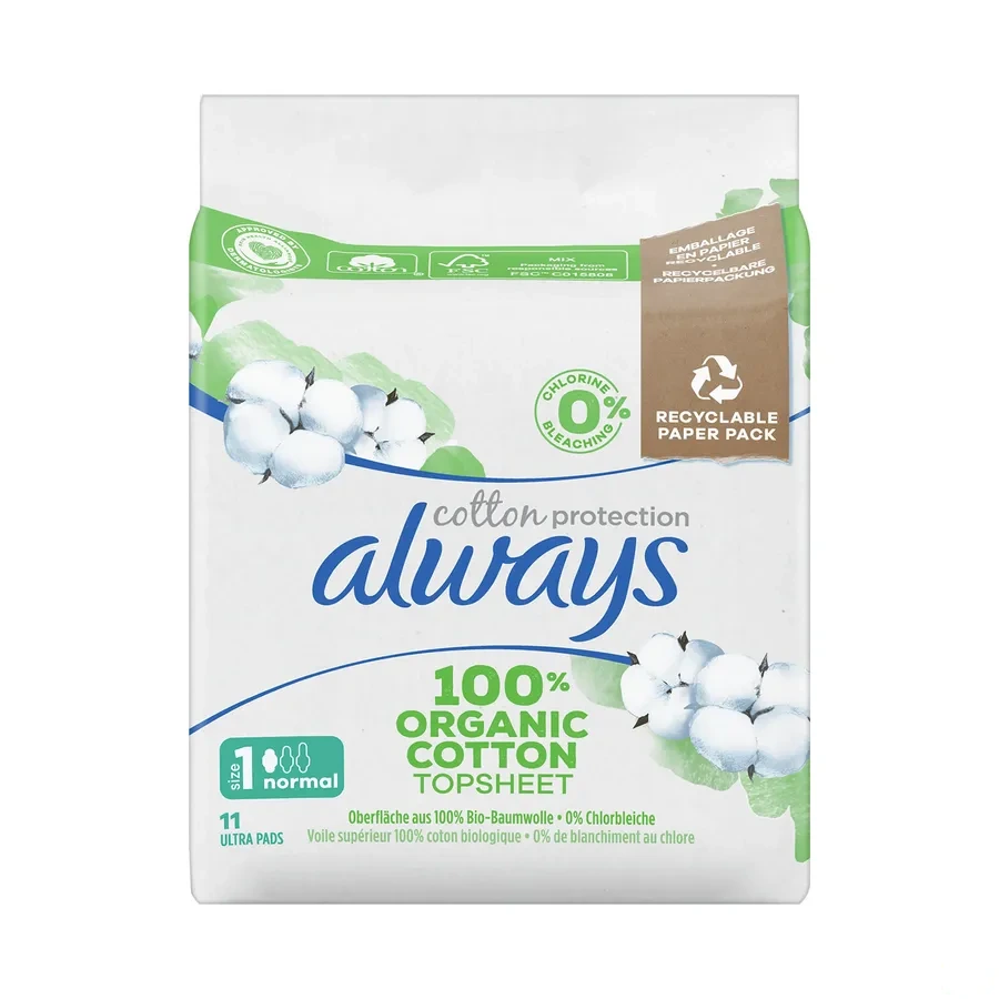 Always Cotton Protection Serviettes Hygiéniques Bio