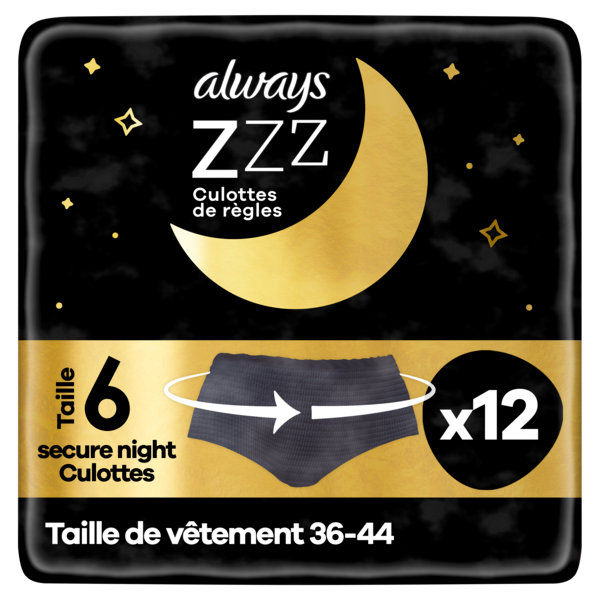 Always Zzz Culotte Menstruelle Jetable de Nuit