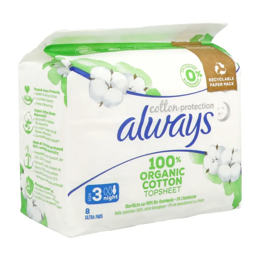 Always Cotton Protection Serviettes Hygiéniques Bio