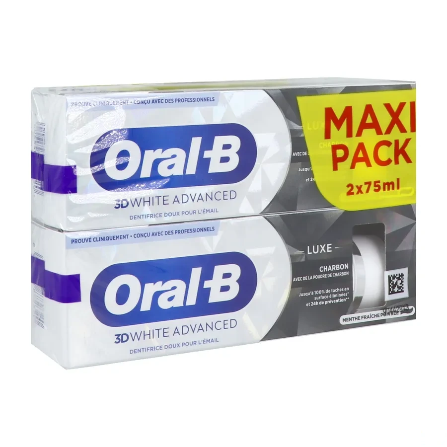 Oral B 3D White Advanced Dentifrice Luxe Charbon