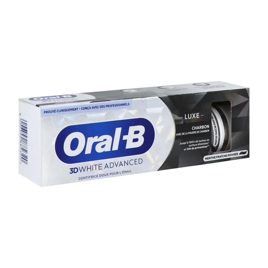 Oral B 3D White Advanced Dentifrice Luxe Charbon