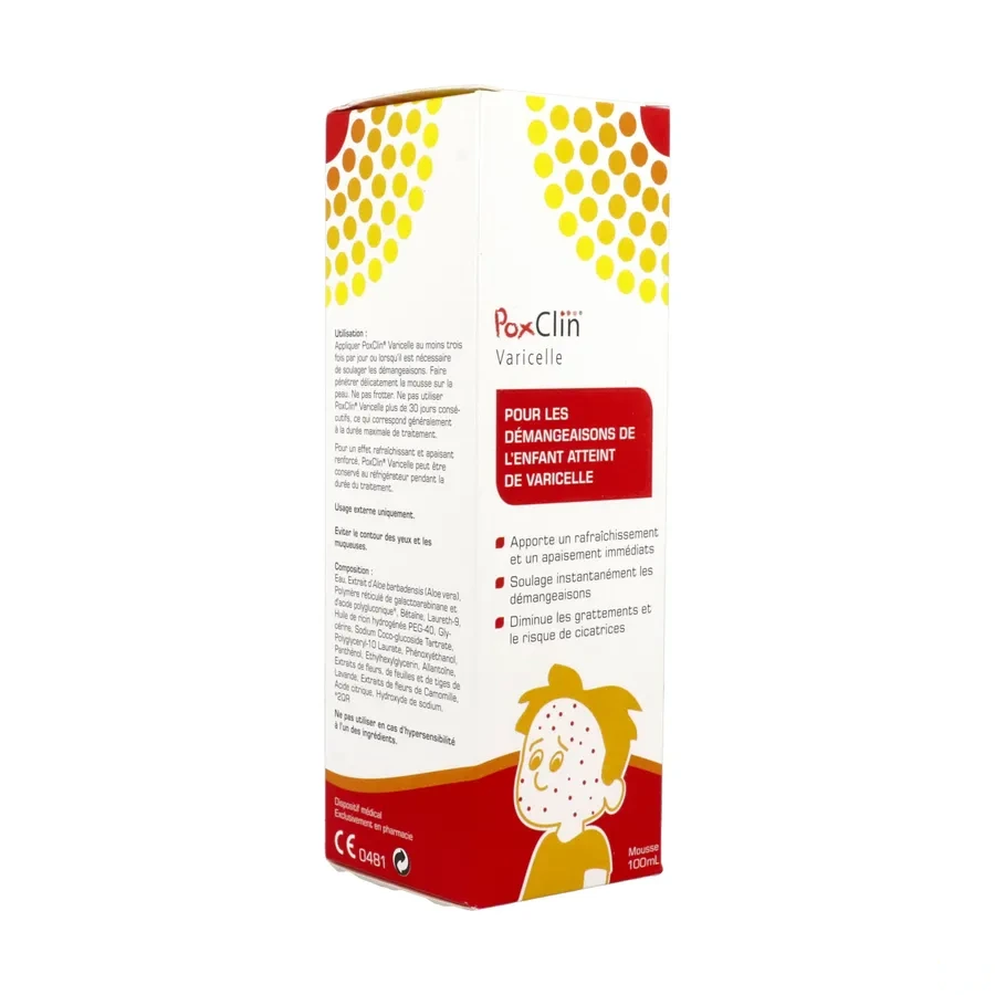 PoxClin Varicelle Mousse Anti-Démangeaisons