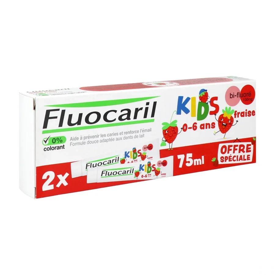 Fluocaril Dentifrice Kids 0-6 Ans Fraise