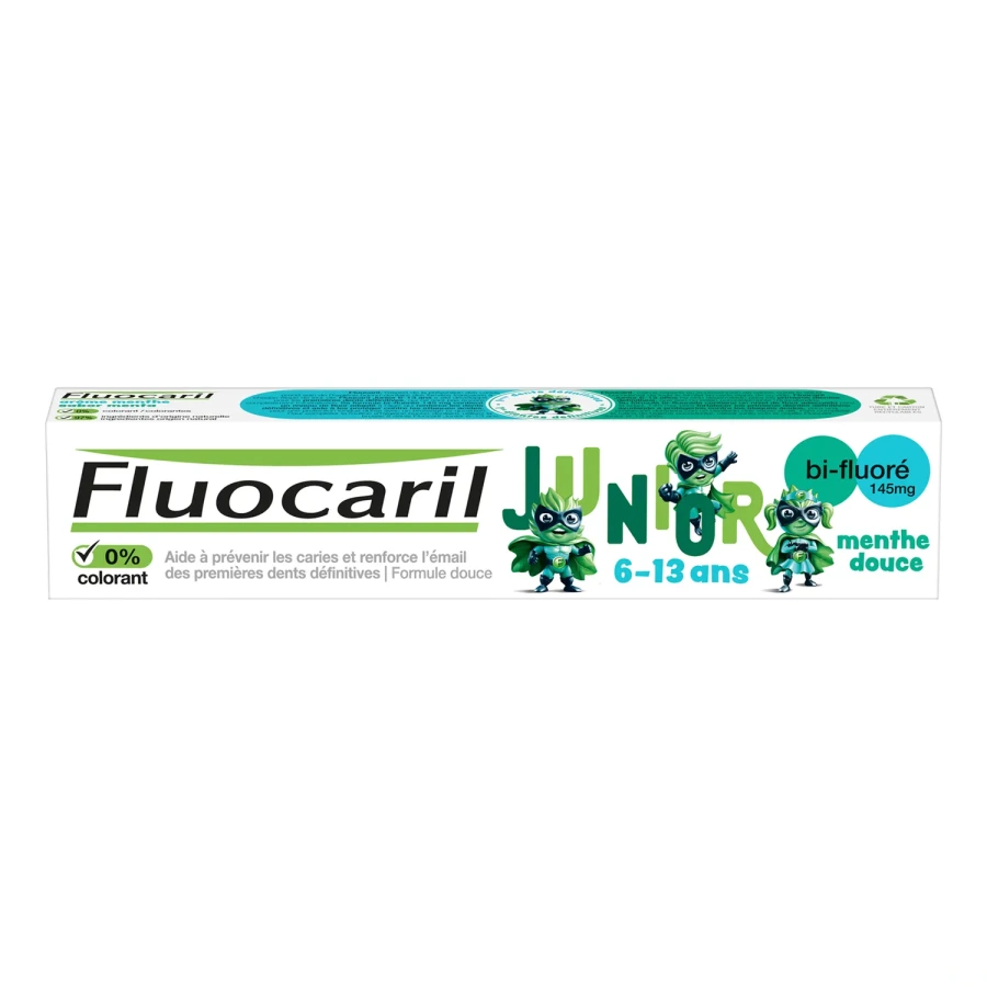 Fluocaril Junior Dentifrice bi-fluoré Menthe Douce 6-13 ans