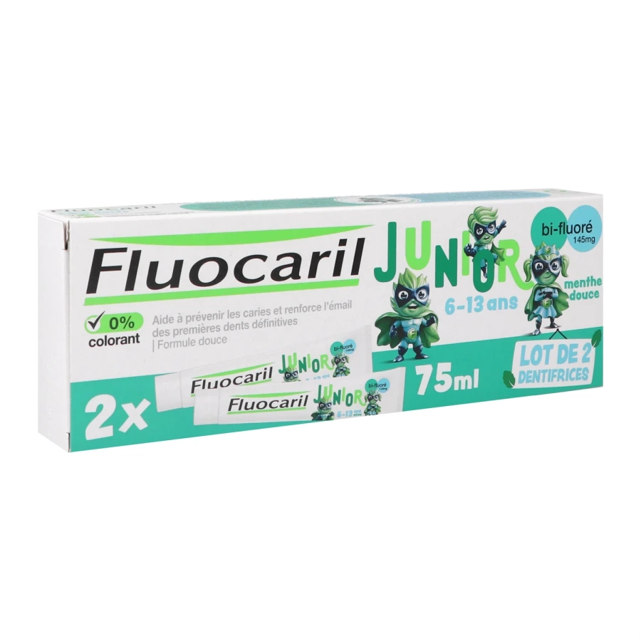 Fluocaril Junior Dentifrice bi-fluoré Menthe Douce 6-13 ans