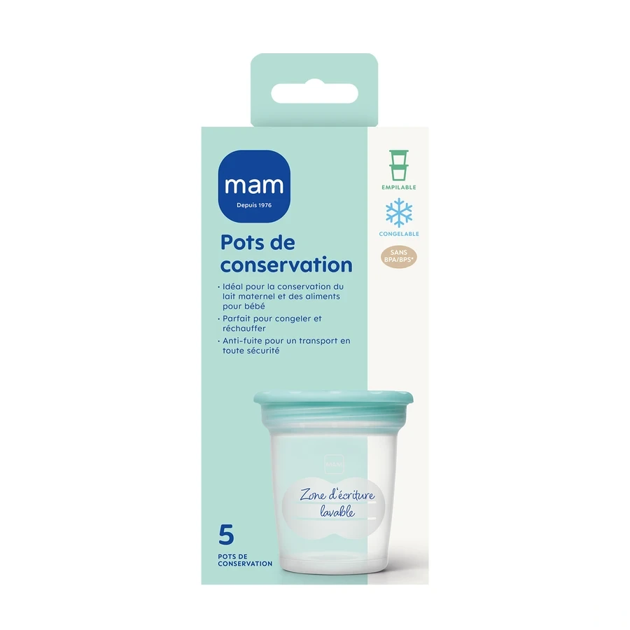 MAM Pots de Conservation pour Lait Maternel