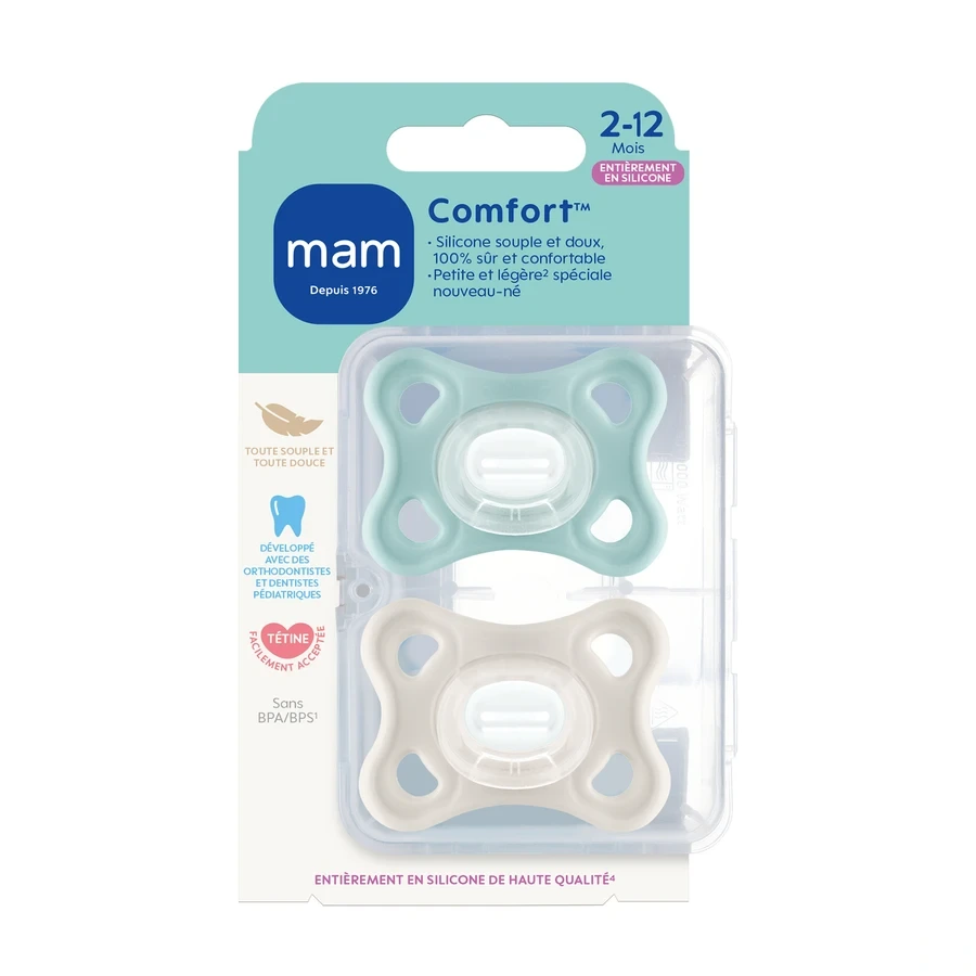 MAM Comfort Sucettes Silicone 2-12 Mois