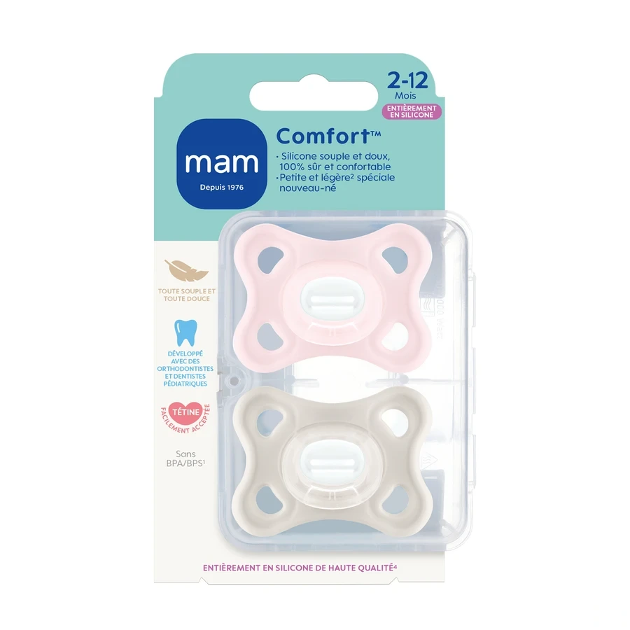 MAM Comfort Sucettes Silicone 2-12 Mois
