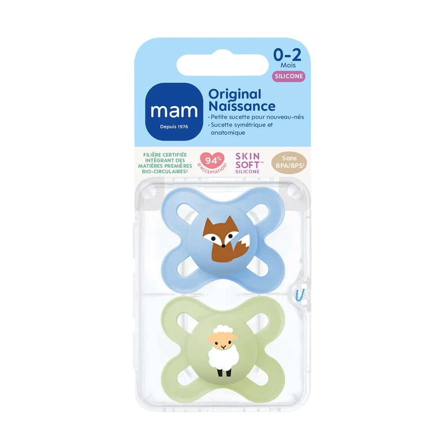 MAM Original Naissance Sucettes Silicone 0-2 mois