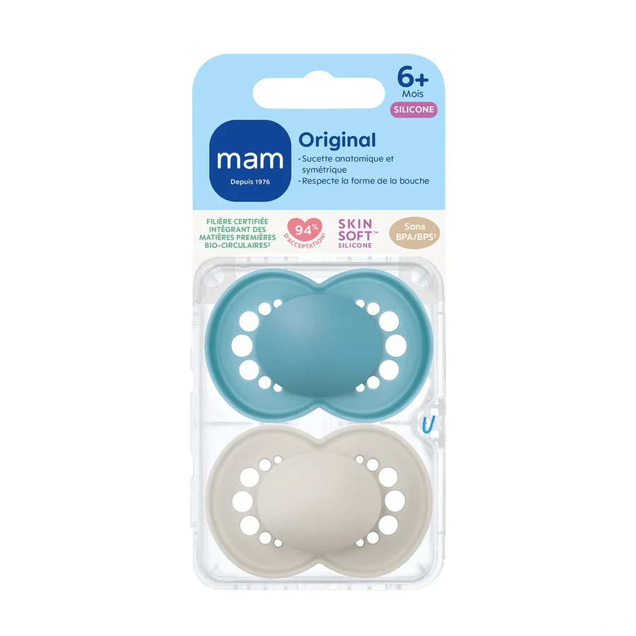 MAM Original Sucettes Anatomiques Silicone 6 Mois et +