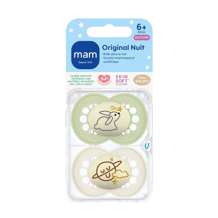 MAM Original Sucettes Anatomiques Silicone 6 Mois et +