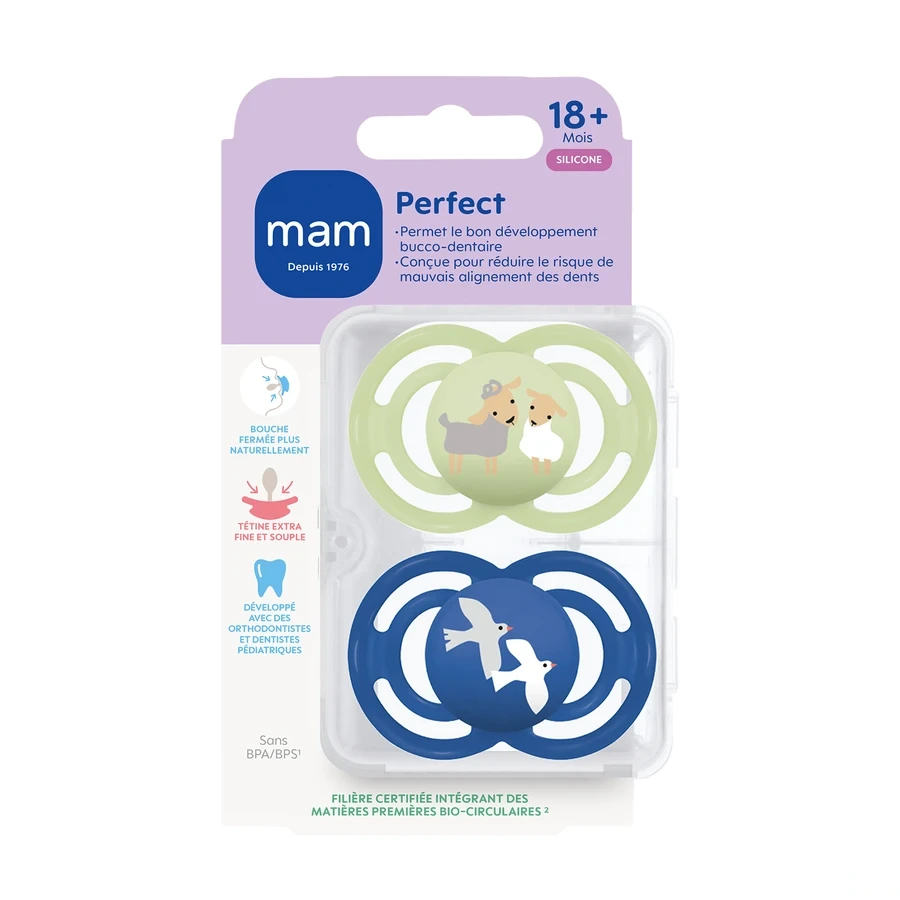 MAM Perfect Sucette Silicone +18 Mois