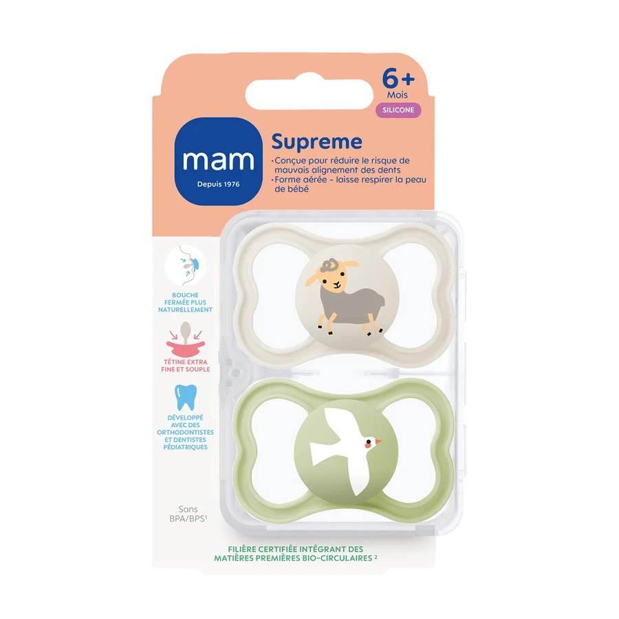 MAM Supreme Sucettes anatomiques silicone X2