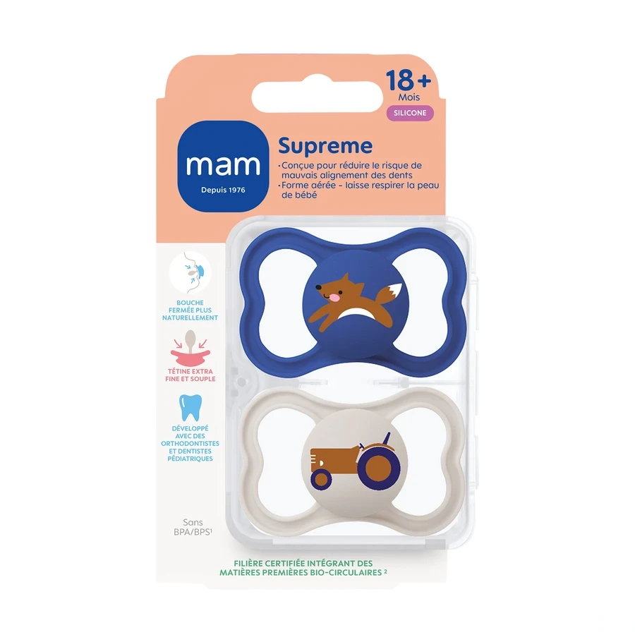 MAM Supreme Sucettes anatomiques silicone X2