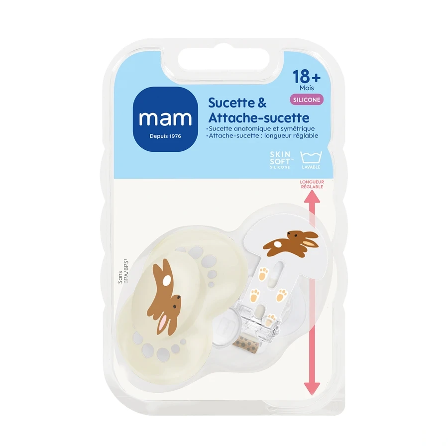 MAM Kit Sucette Anatomique & Attache-Sucette +18 mois