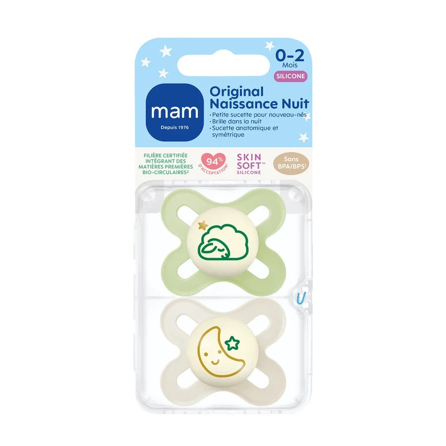 MAM Original Naissance Nuit Sucette 0-2 Mois